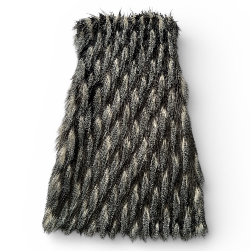 Miami Women’s Faux Fur Motley White/Black Gray Size M - Picture 2 of 8